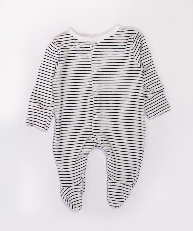 Black And White Strips Baby Jumpsuit
