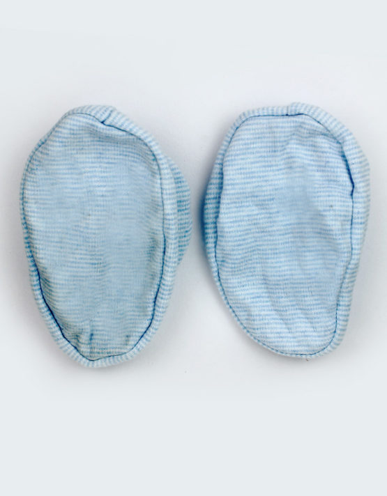 Blue and White Stripes Baby Booties