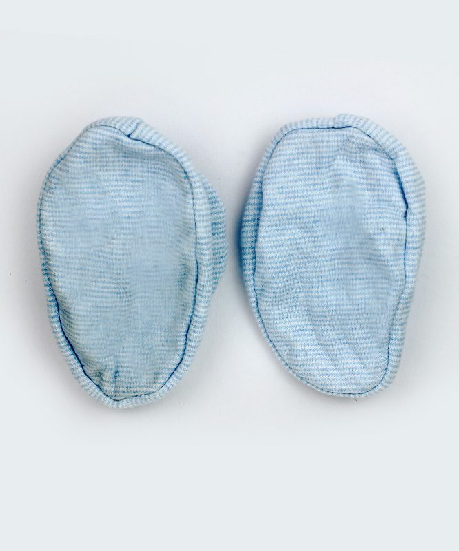 Blue and White Stripes Baby Booties