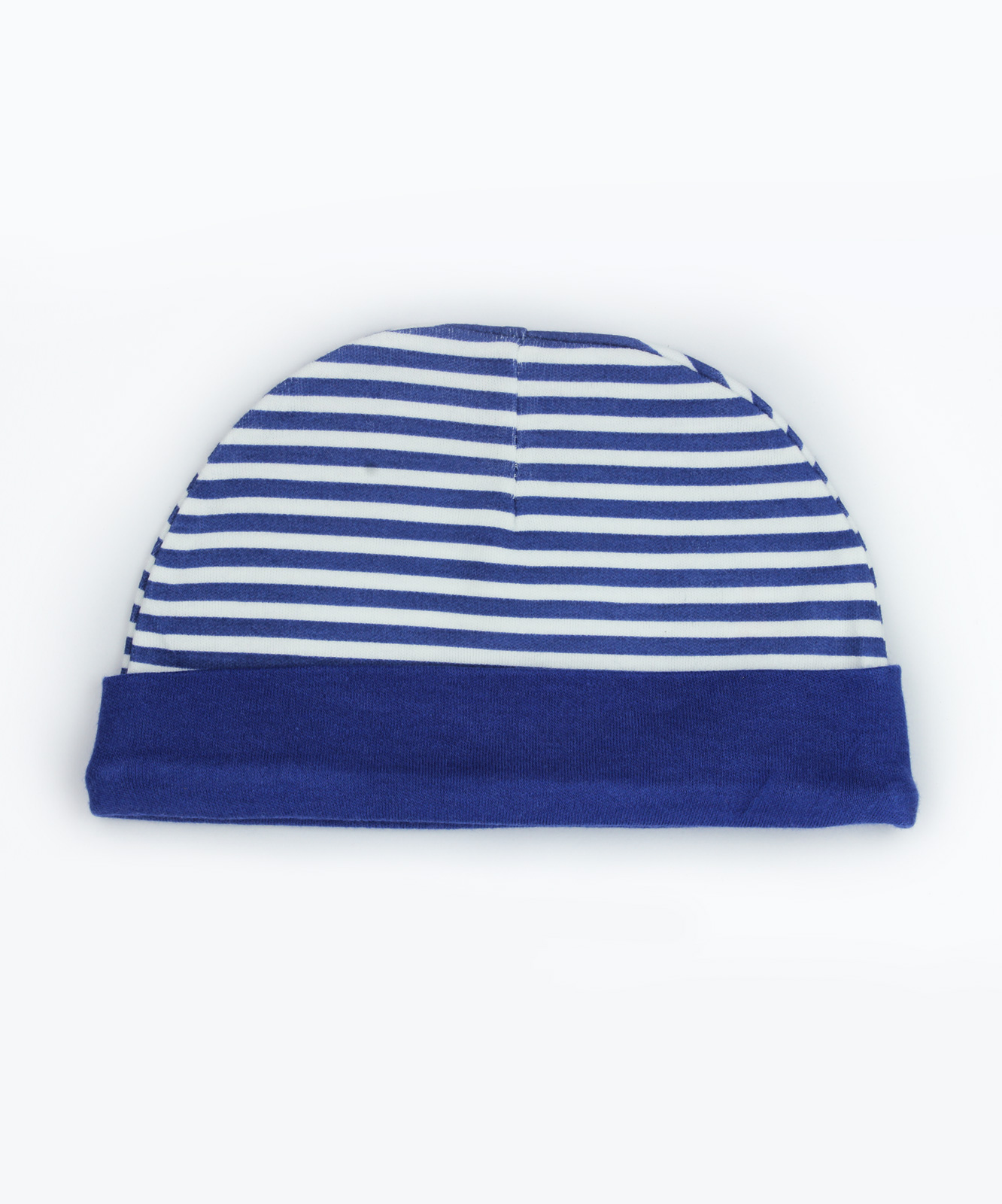 Blue and White Stripes Baby Cap – Giraffy.in