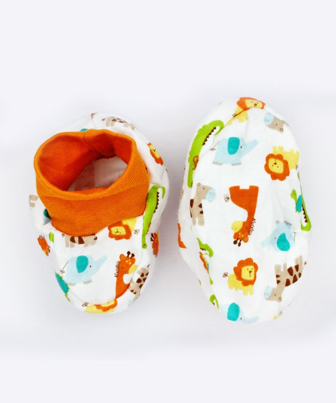 Colorful Animals Print Baby Booties