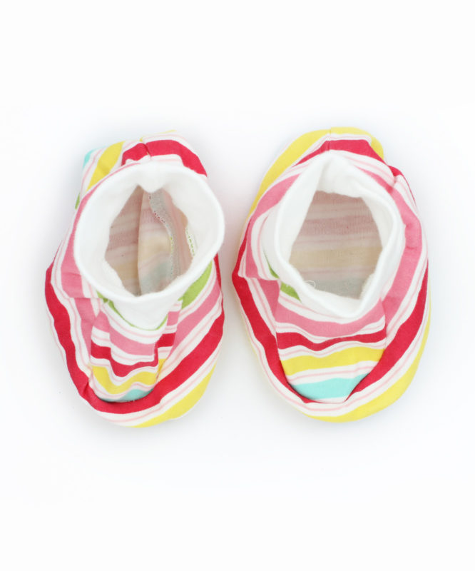 Colorful Strips Baby Booties