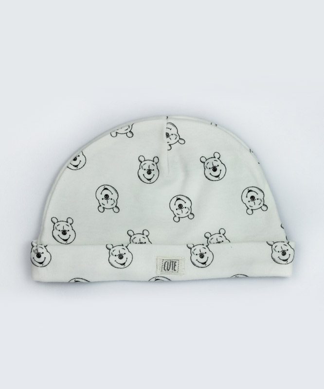 cute teddy white baby cap