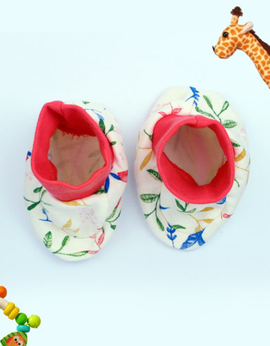 Floral Baby Booties