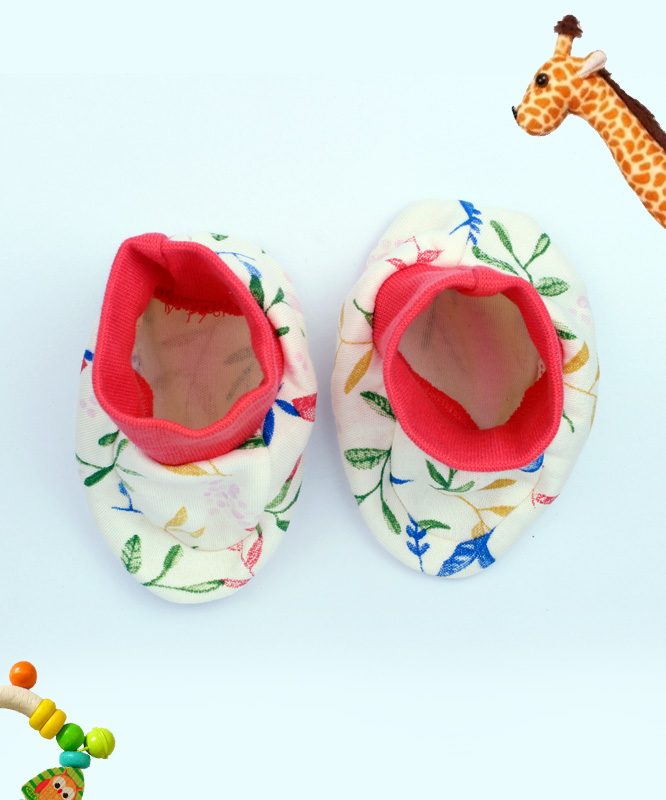 Floral Baby Booties