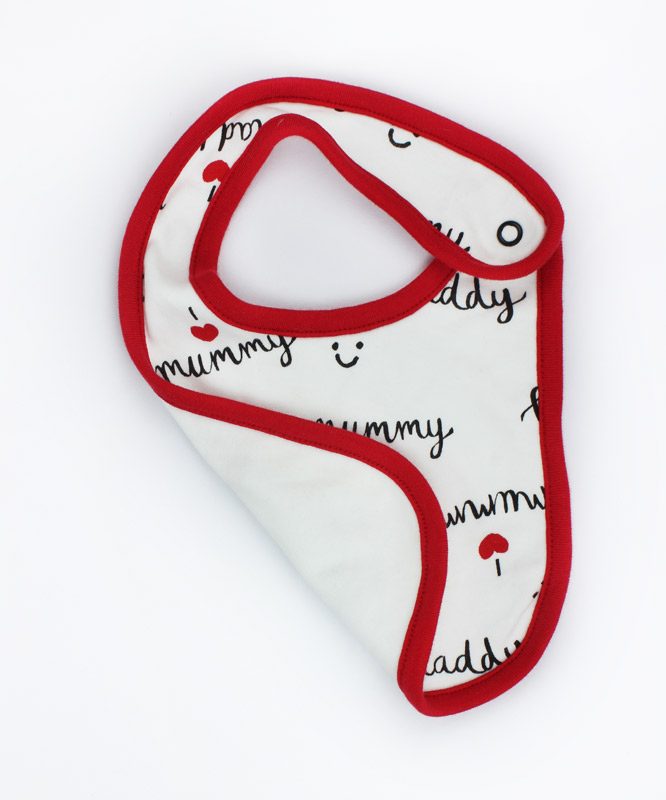 I Love Mommy and Daddy White Baby Bib