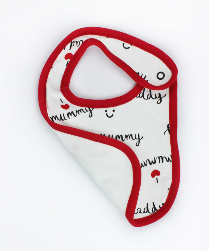 I Love Mommy and Daddy White Baby Bib