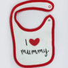 I love mommy White Baby Bib