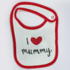 I love mommy White Baby Bib