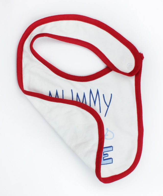 Mommy loves me White Baby Bib