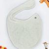 Pink Dots White Baby Bib