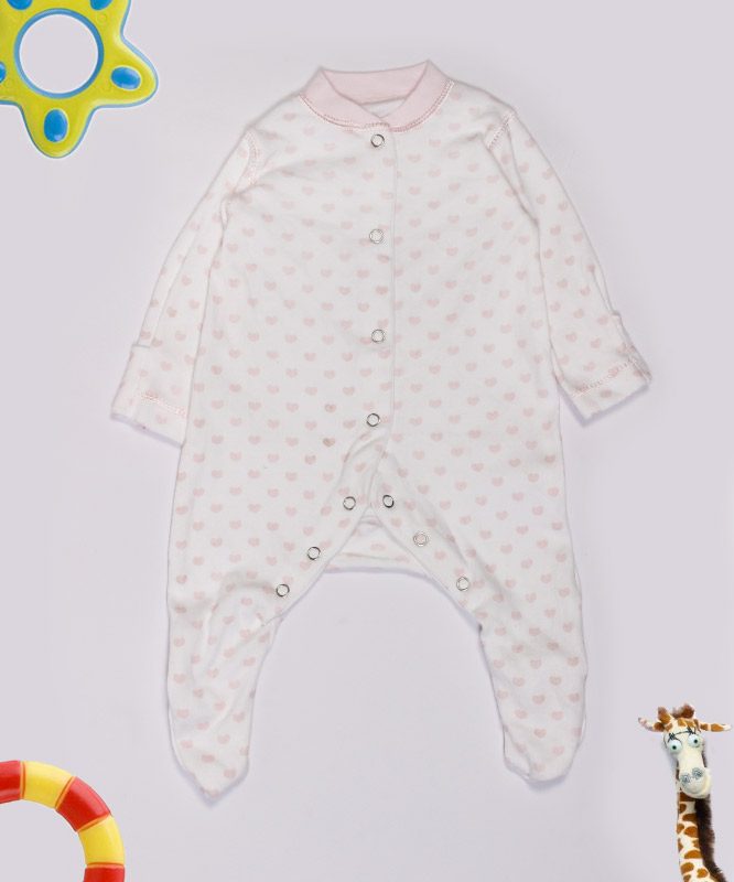 Pink little hearts on white Jumpsuite