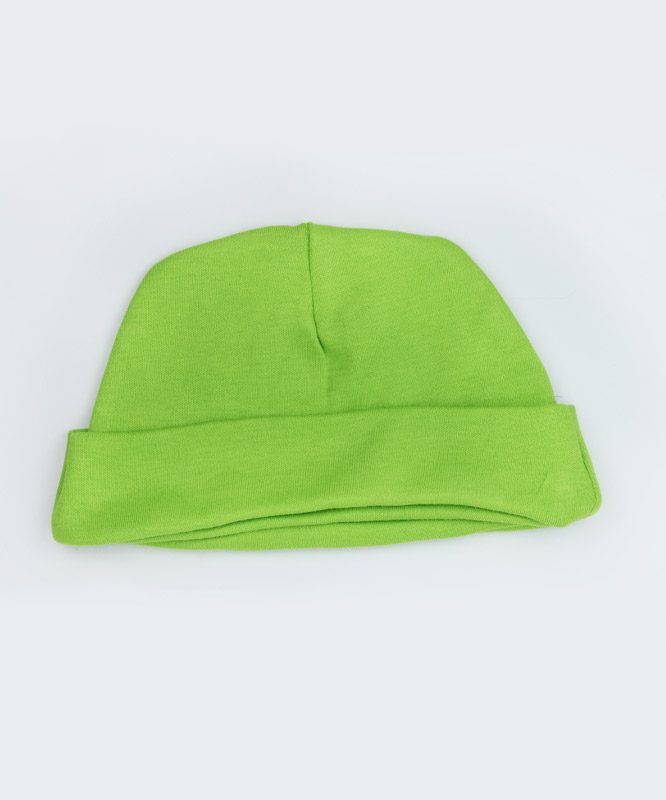 plain green baby cap