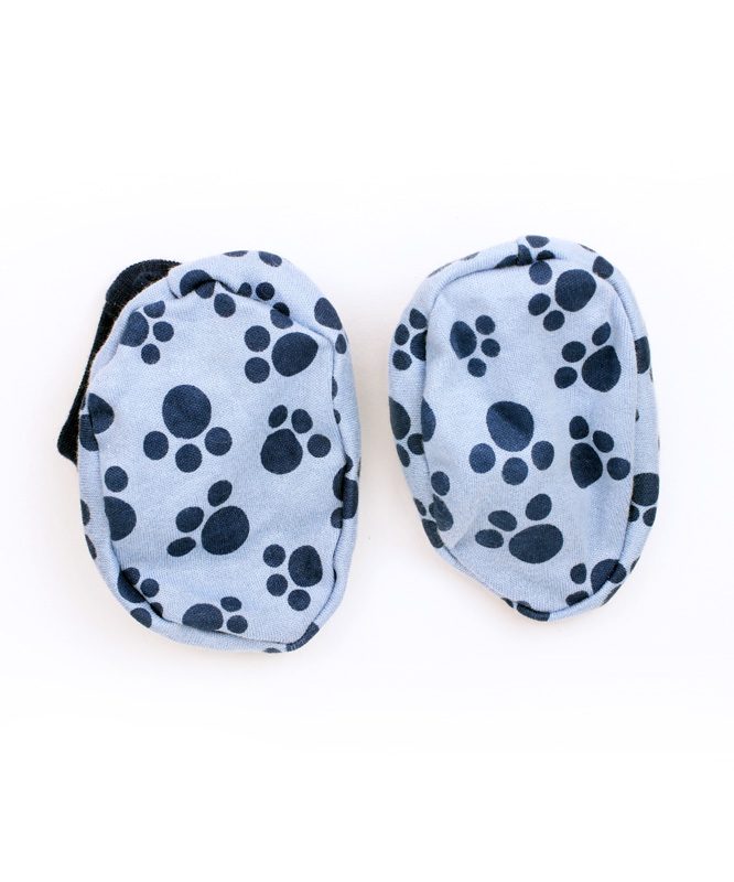 Pug Mark Blue Baby Booties