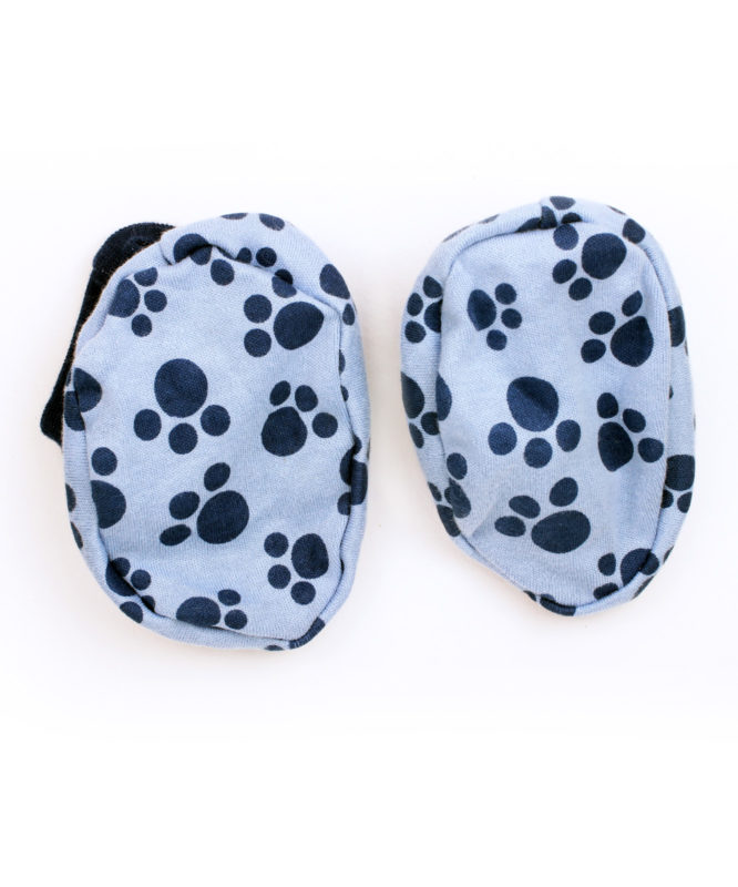 Pug Mark Blue Baby Booties