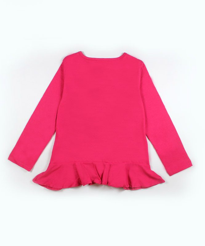 Pink Kids Top with Blue Heart