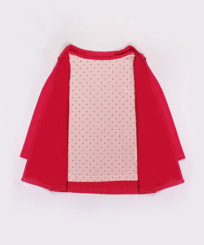 pink and white kids top