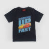 cars coming up fast blue tshirt kids tshirt