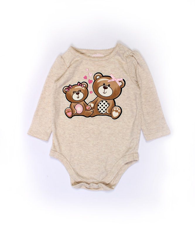 cute teddies on brown baby onesies