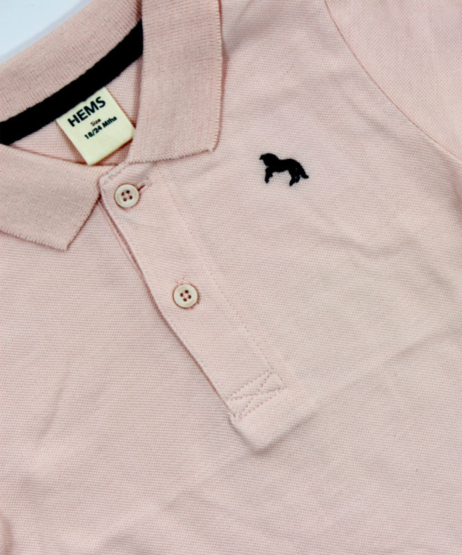 hems pink polo kids tshirt