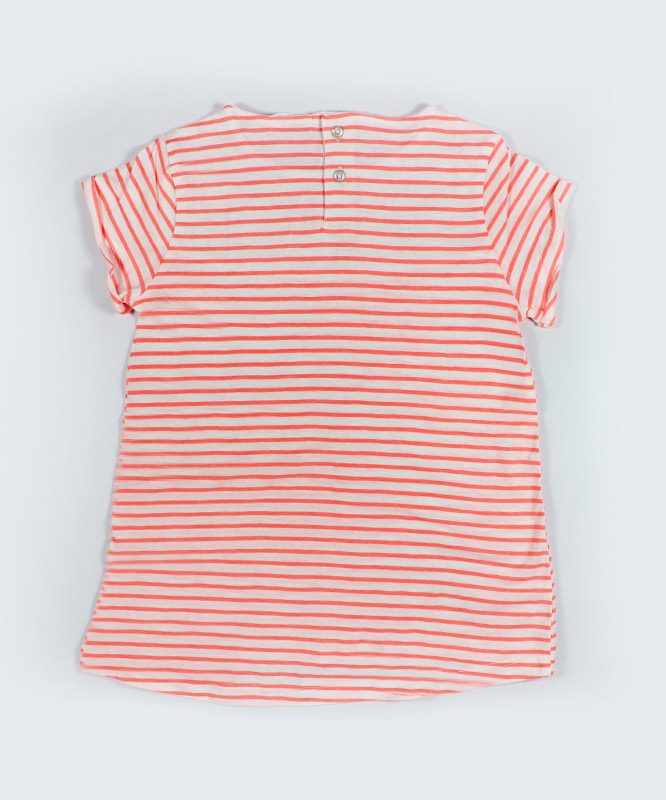 red and white strips kids top