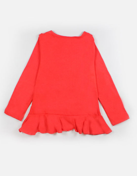 red kids top with orange heart