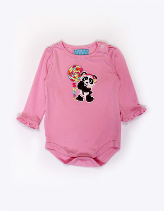 sweet panda pink baby onesies