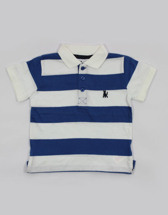 white and blue strips kids t shirt