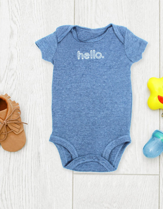 Hello Blue Baby Rompers