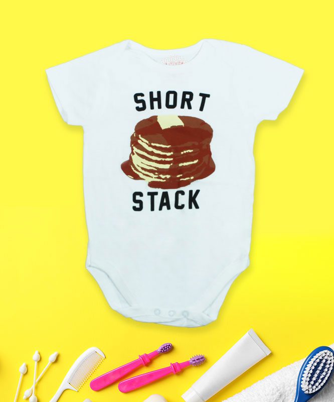 Short Stack White Baby Rompers