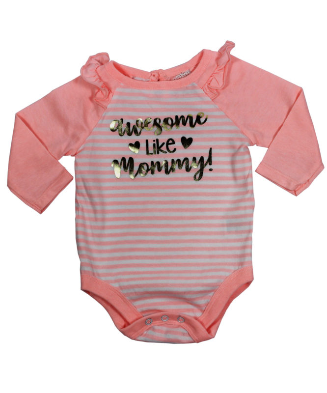 Awesome like Mommy Pink Baby Rompers