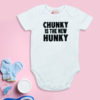 Chunky is the new Hunky White Baby Rompers