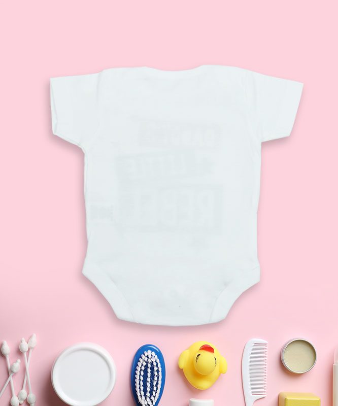 Daddy's Little Rebel White Baby Rompers