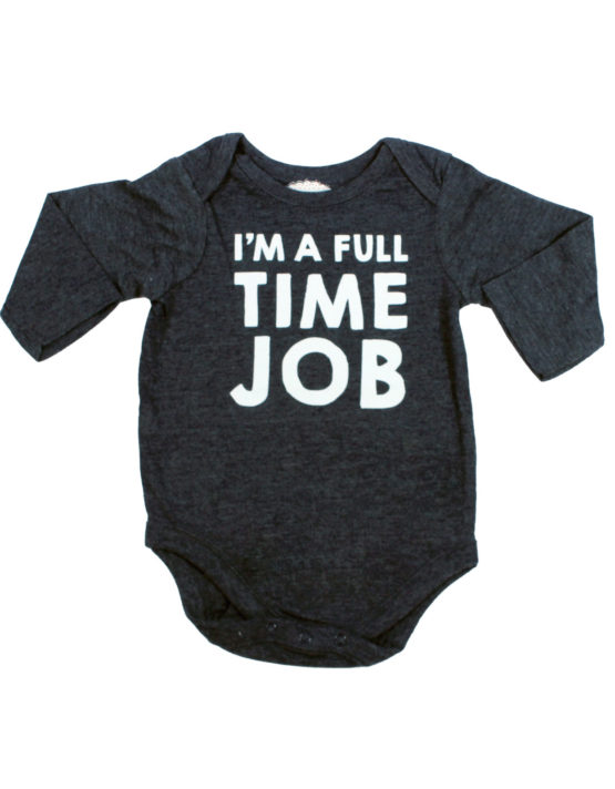 I'm a full time job Black Baby Rompers