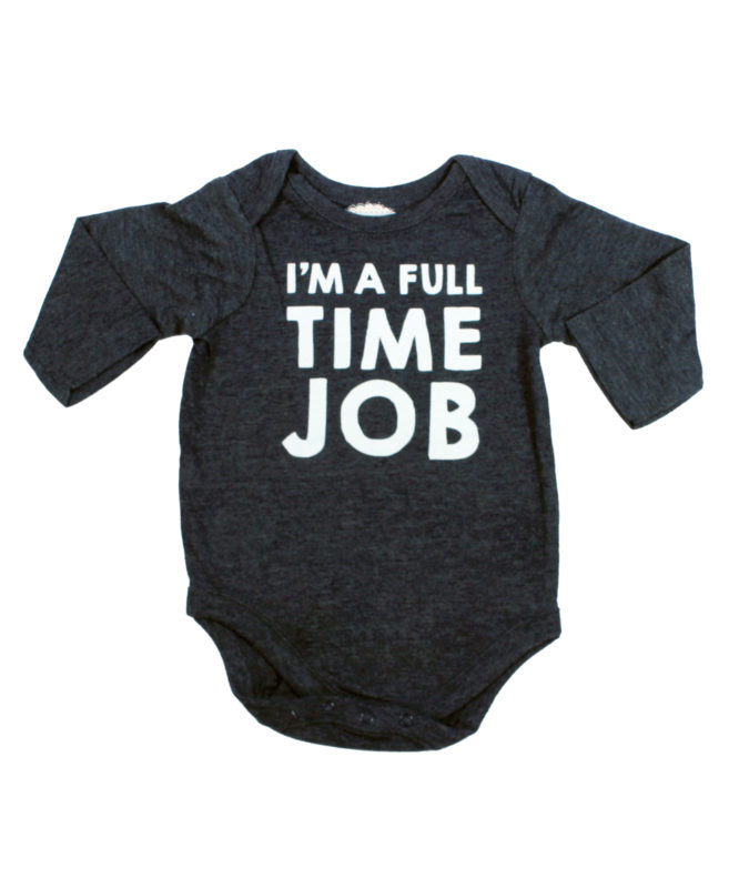 I'm a full time job Black Baby Rompers