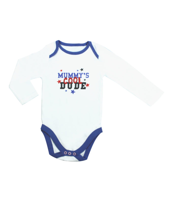 Mommy's Cool Dude White Baby Rompers