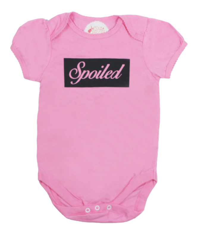 Spoiled Pink Baby Rompers