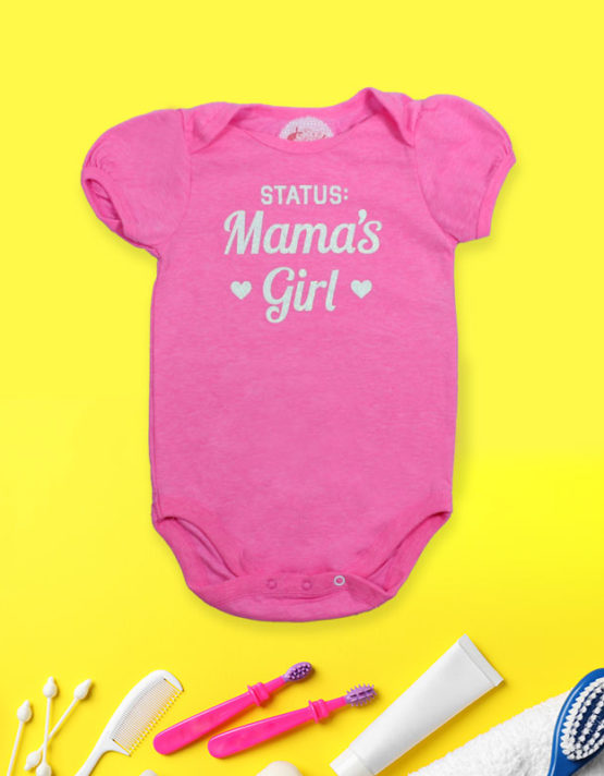 Status Mama's Girl Pink baby Rompers