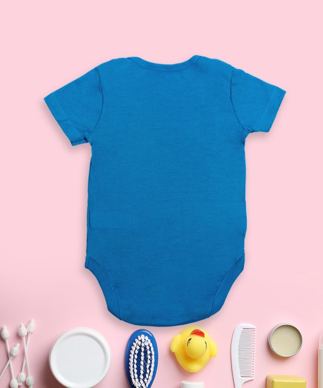 The Cool Kid Just Showed Up Blue Baby Rompers