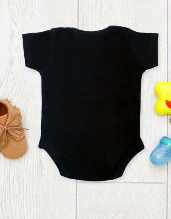 Up all night Black Baby Rompers