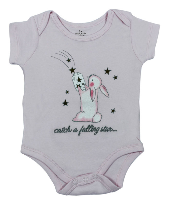 Catch a Falling Star Light Blue Baby Rompers