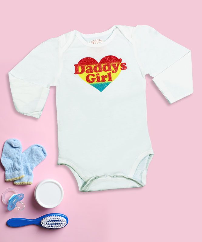 Daddy's Girl White Baby Rompers