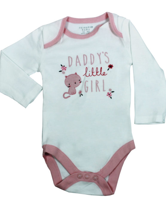 Daddy's Little Girl White Baby Rompers
