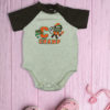 Little Champs Grey and Brown Baby Rompers