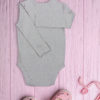 Little Polar Bear Love to Skate Grey Baby Rompers
