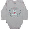 Little Polar Bear Love to Skate Grey Baby Rompers