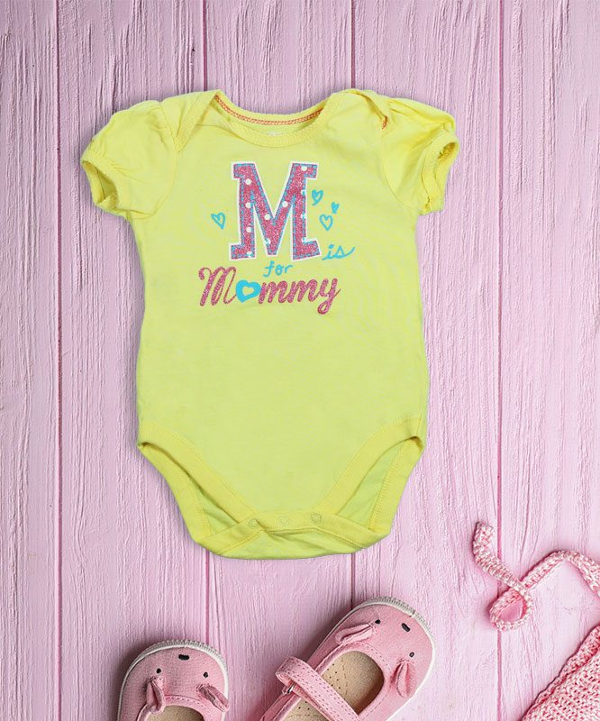 M for Mummy Yellow Baby Rompers