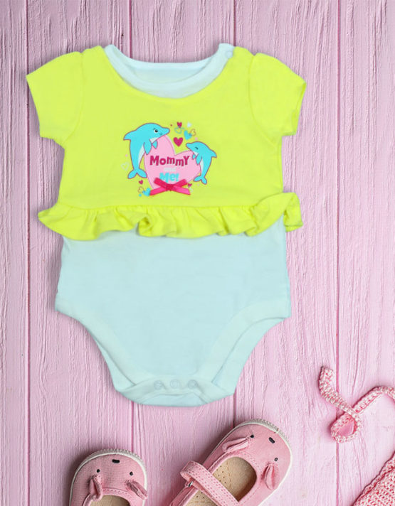 Mommy and Me Yellow and white Romper