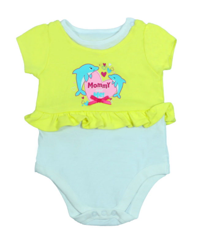 Mommy and Me Yellow and white Romper