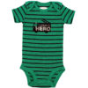 Mommy's Hero Green Stripes Baby Rompers